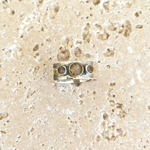 Smoky Quartz Ring - Vermeil