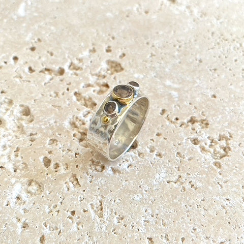 Smoky Quartz Ring - Vermeil