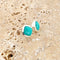 Turquoise Stud Earrings - Bezel