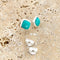 Turquoise Stud Earrings - Bezel