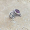 Amethyst Filigree Wishbone Ring - Raya