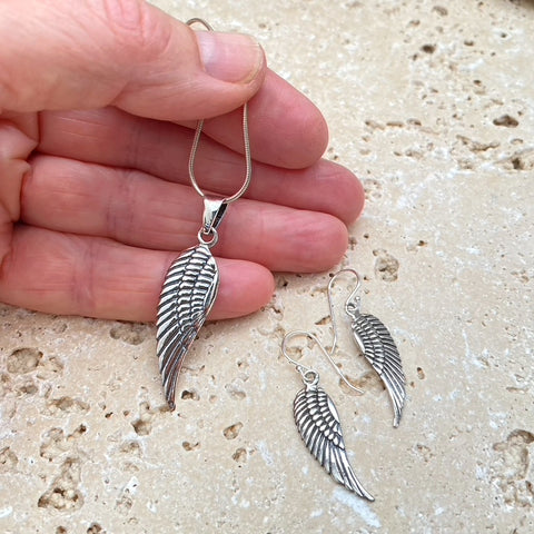 Silver Angel Wing Pendant