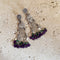 Amethyst & Onyx Beaded Earrings