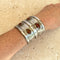 Vintage Tekke Gilded Silver Carnelian Bangle from Turkmenistan