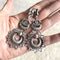 Silver Indian Earrings - Banjara Kundan