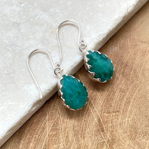 Emerald Quartz Earrings - Melita