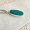Emerald Green Quartz Large Oval Pendant - Grace