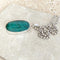 Emerald Green Quartz Large Oval Pendant - Grace