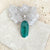 Emerald Green Quartz Large Oval Pendant - Grace
