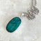 Emerald Green Quartz Large Oval Pendant - Grace