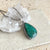 Emerald Green Quartz Teardrop Anjali Pendant