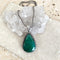 Emerald Green Quartz Teardrop Anjali Pendant