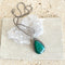 Emerald Green Quartz Teardrop Anjali Pendant