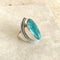 Emerald Green Quartz Oval Ring - Jyoti