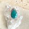 Emerald Green Quartz Teardrop Ring - Jyoti