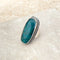 Emerald Green Quartz Long Oval Ring - Jyoti