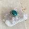 Emerald Green Quartz Oval Ring - Jyoti
