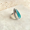 Emerald Green Quartz Teardrop Ring - Joyti