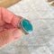 Emerald Green Quartz Large Oval Ring - Kumari