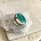 Emerald Green Quartz Oval Ring - Jyoti
