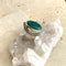 Emerald Green Quartz Oval Ring - Jyoti