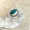Emerald Green Quartz Oval Ring - Jyoti