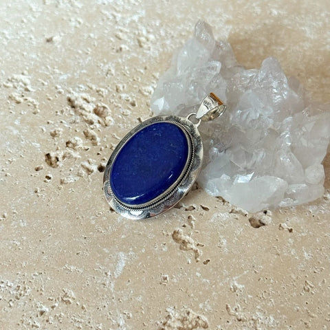 Lapis Lazuli Oval Pendant - Navajo