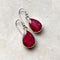 Ruby Quartz Necklace & Earring Set - Amrita
