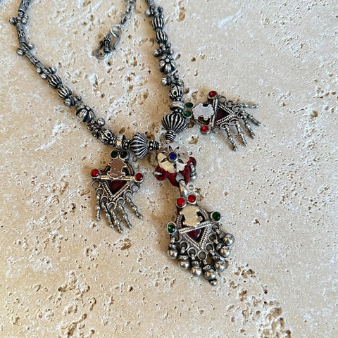 Silver Tribal Gujarati Necklace