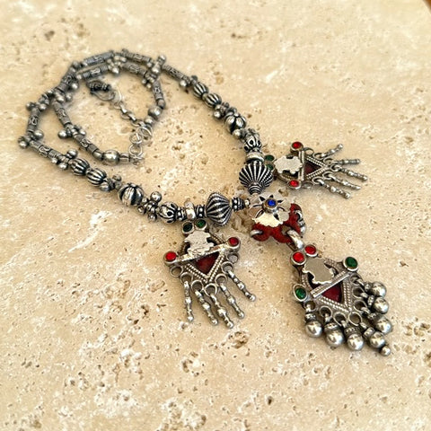 Silver Tribal Gujarati Necklace