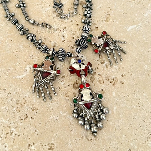 Silver Tribal Gujarati Necklace