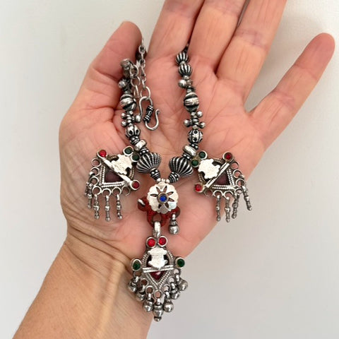 Silver Tribal Gujarati Necklace
