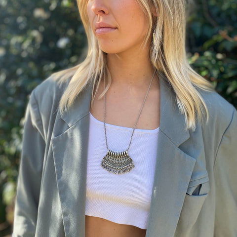 Silver Crescent Pendant