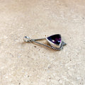 Amethyst & Silver Pendant with a large Trillion faceted Gemstone - Africa
