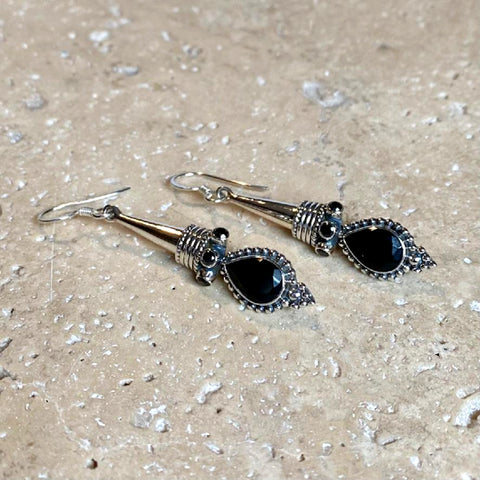 Onyx Earrings - Nepali