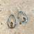 Green Amethyst Earrings with Teardrop Gems- Uma