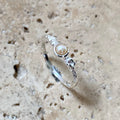 Pearl Delicate Round Gemstone Ring - Gypsy