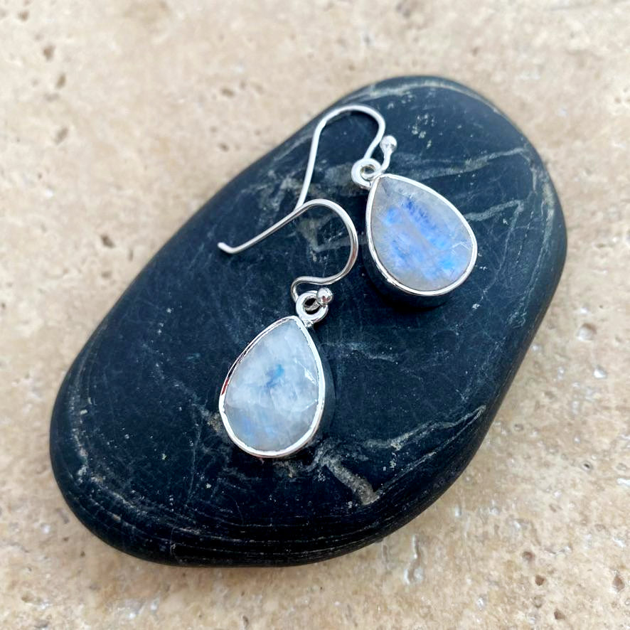 Blue moonstone deals earrings