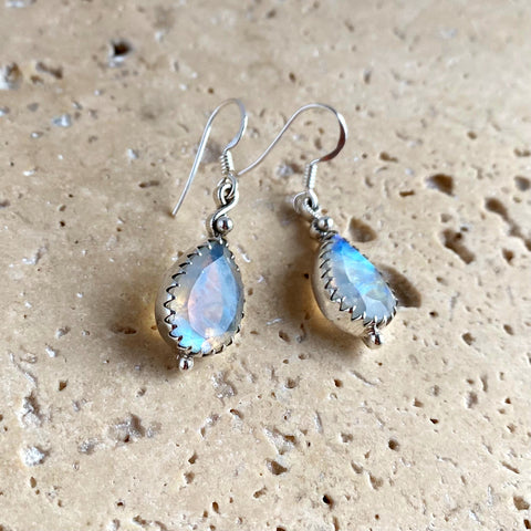 Rainbow Moonstone Earrings - Rana