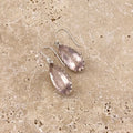 Rose Quartz Teardrop Earrings - Melita