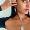 Rose Quartz Teardrop Earrings - Anika