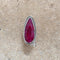 Ruby Quartz Ring with a slender teardrop gemstone- Jyoti