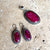 Ruby Quartz Pendant & Earring Set - Tulsi