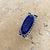 Sapphire Quartz Ring with slender oval gemstone- Devani