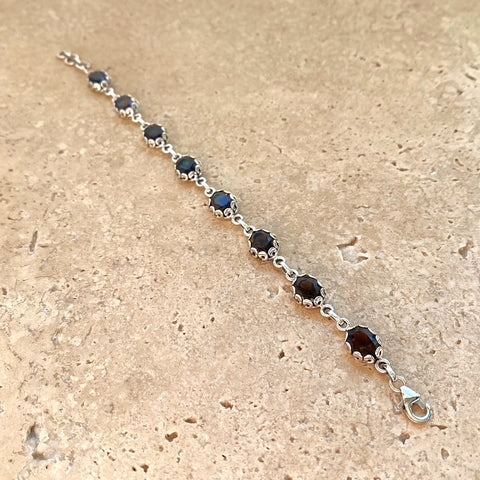 Smoky Quartz Bracelet with Oval Gemstones - Ivy