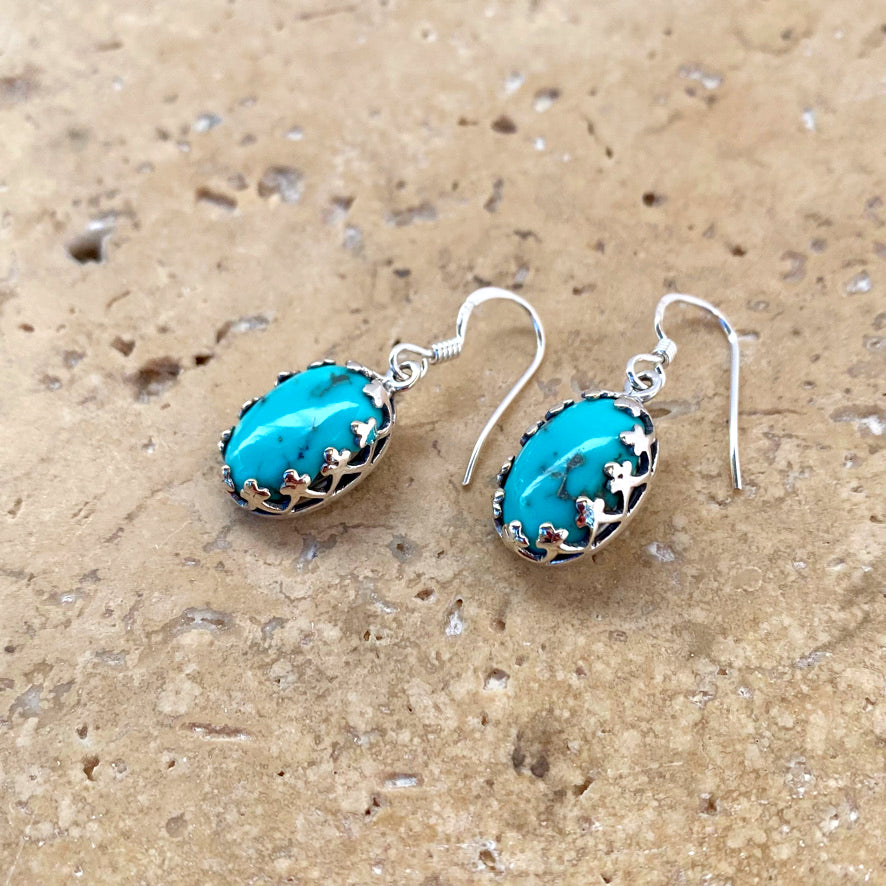 Turquoise Earrings - Lace