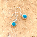 Turquoise Small Round Cabochon Earrings - Jyn