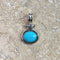 Turquoise Pendant with Sky Blue Oval Gemstone - Inka