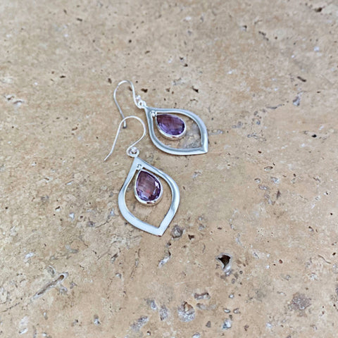 Amethyst Earrings - Cassie