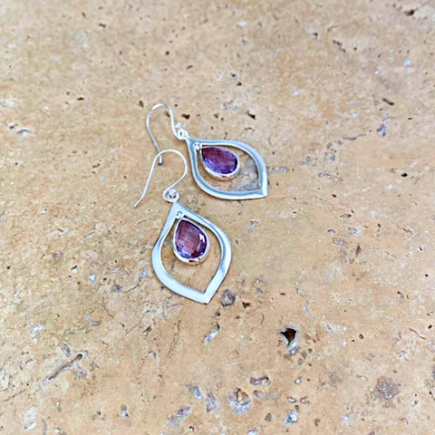 Amethyst Earrings - Cassie